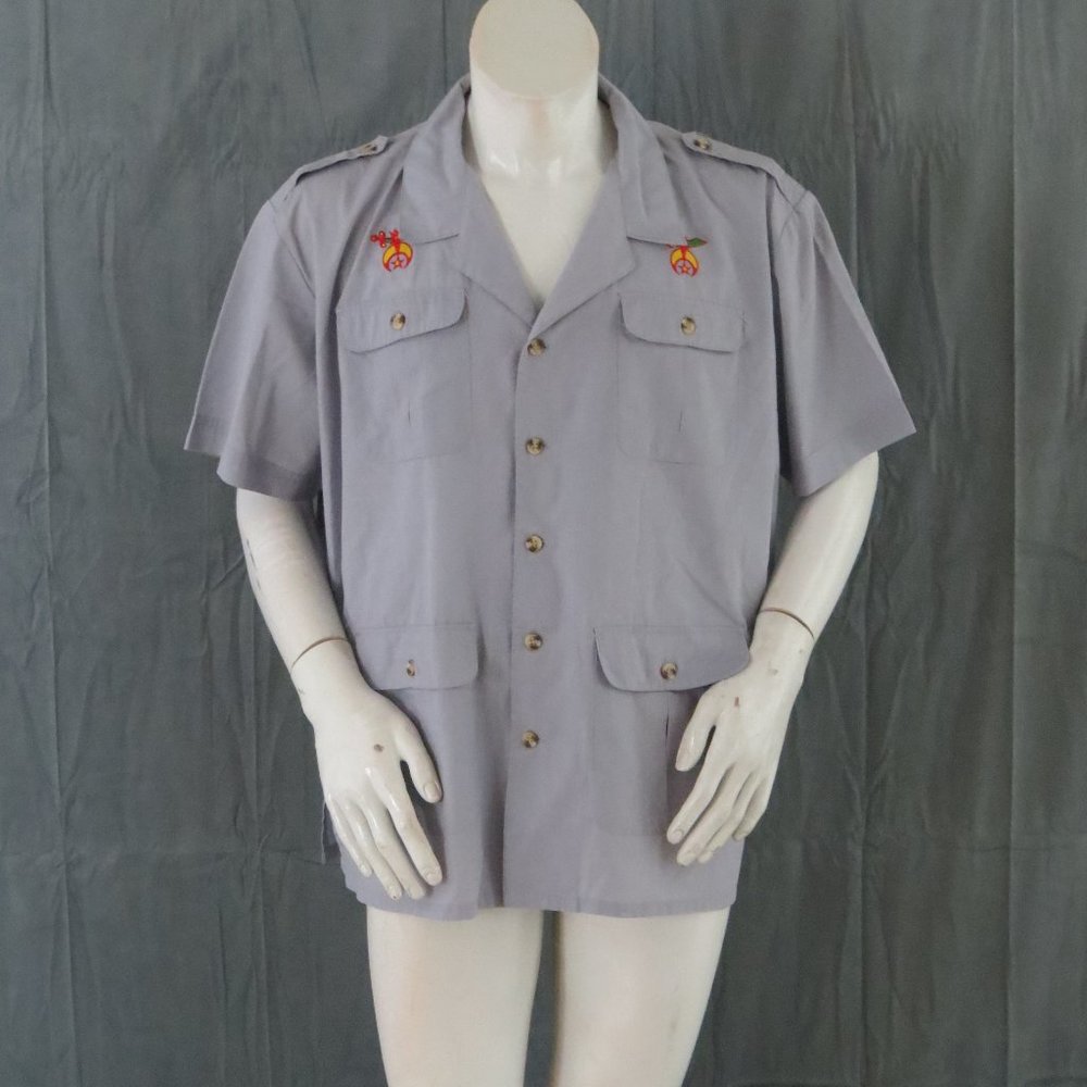 Vintage Shirners Shirt - Summer Cook Shirt - Stitched in Logos - Mens 3 XL